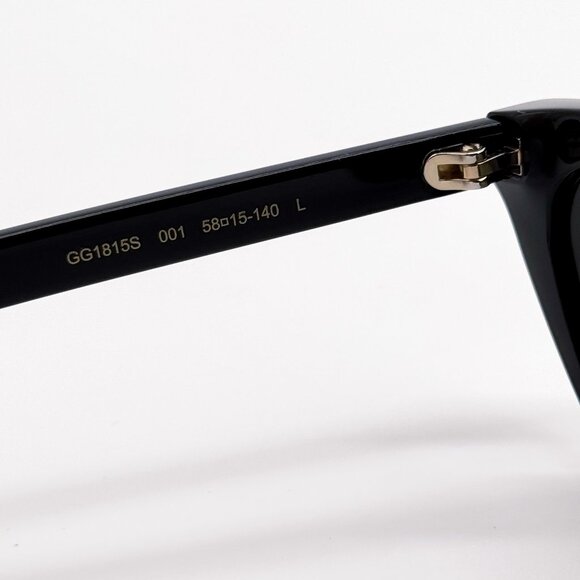 NEW GUCCI GG1815S 001 CAT EYE BLACK WOMEN SUNGLASSES GUCCI - Picture 9 of 11